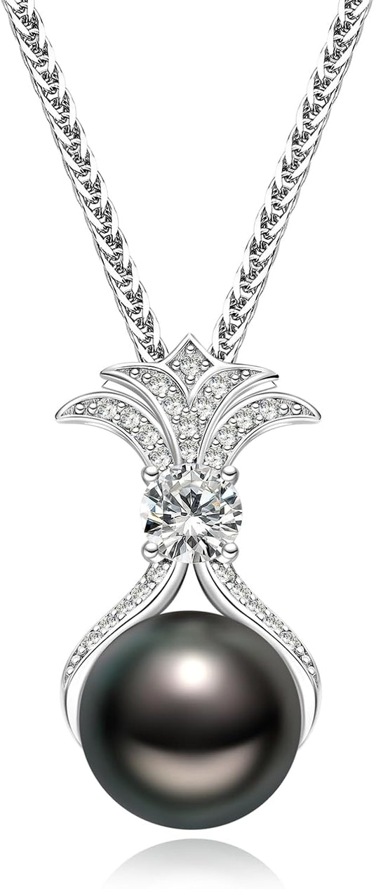 Gifts for Wife Women Anniversary -Pearl Necklace -Mom Girlfriend Her Fine Jewelry Mothers Day Valentines Christmas Birthdays Gift