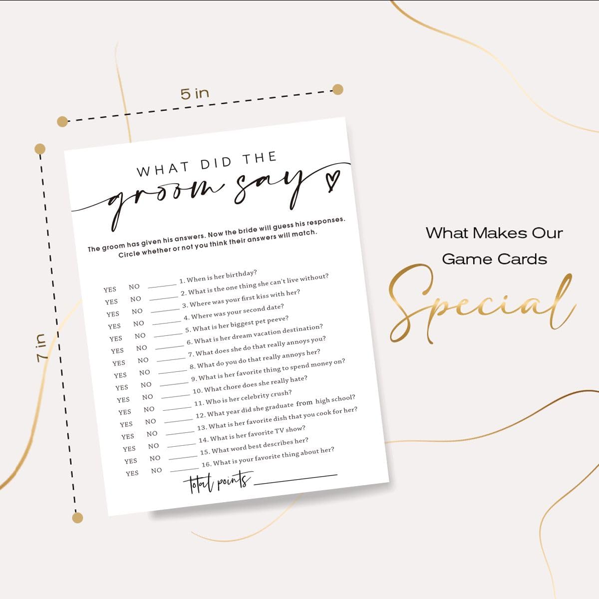 Wedding Shower Games Cards, What Did the Groom Say, Bridal Shower Games 25 Guests, Engagement Party Wedding Games for Guests, Minimalist White Wedding Party Supplies - A12