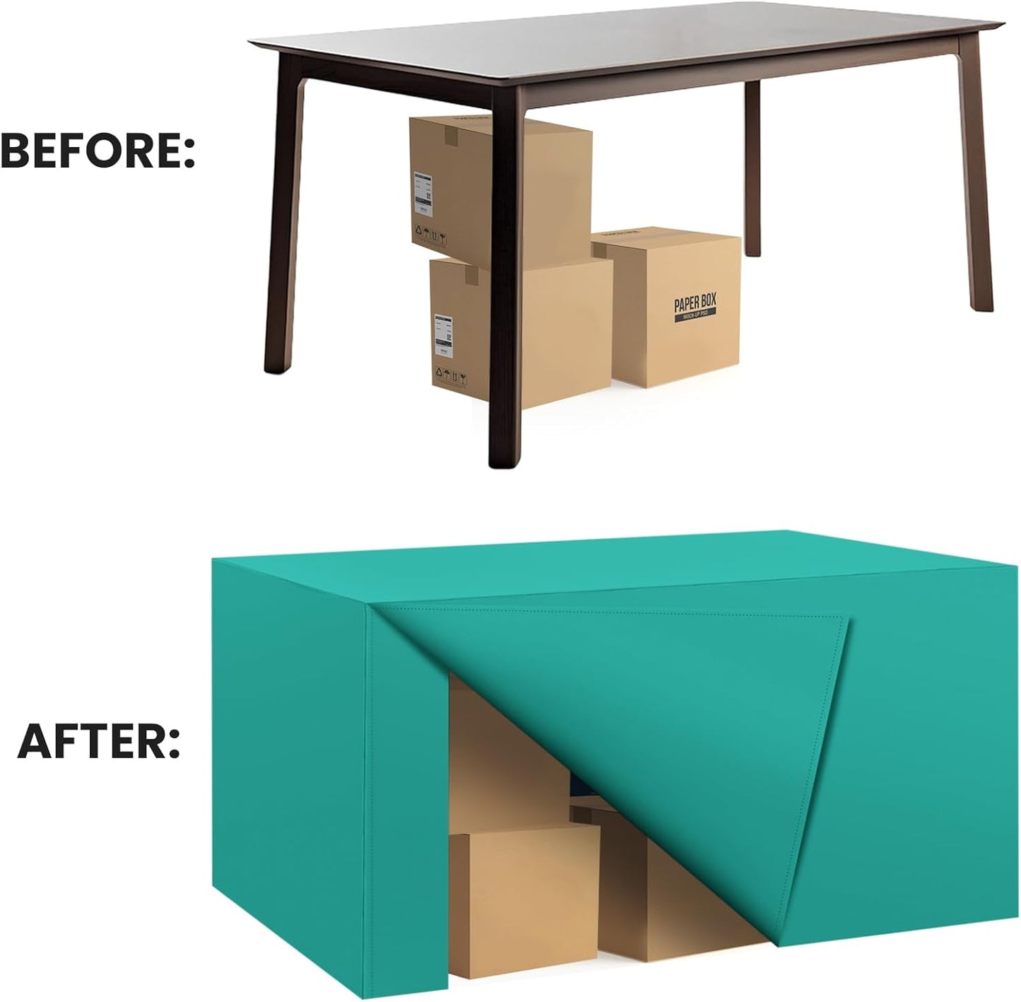 Ascoza 2 Pack Fitted Tablecloth for 8 Foot Rectangle 96 x 30 Inch Turquoise Table Covers Water Resistant Polyester Cloth for Folding, Parties,Display, Trade Show (Turquoise)