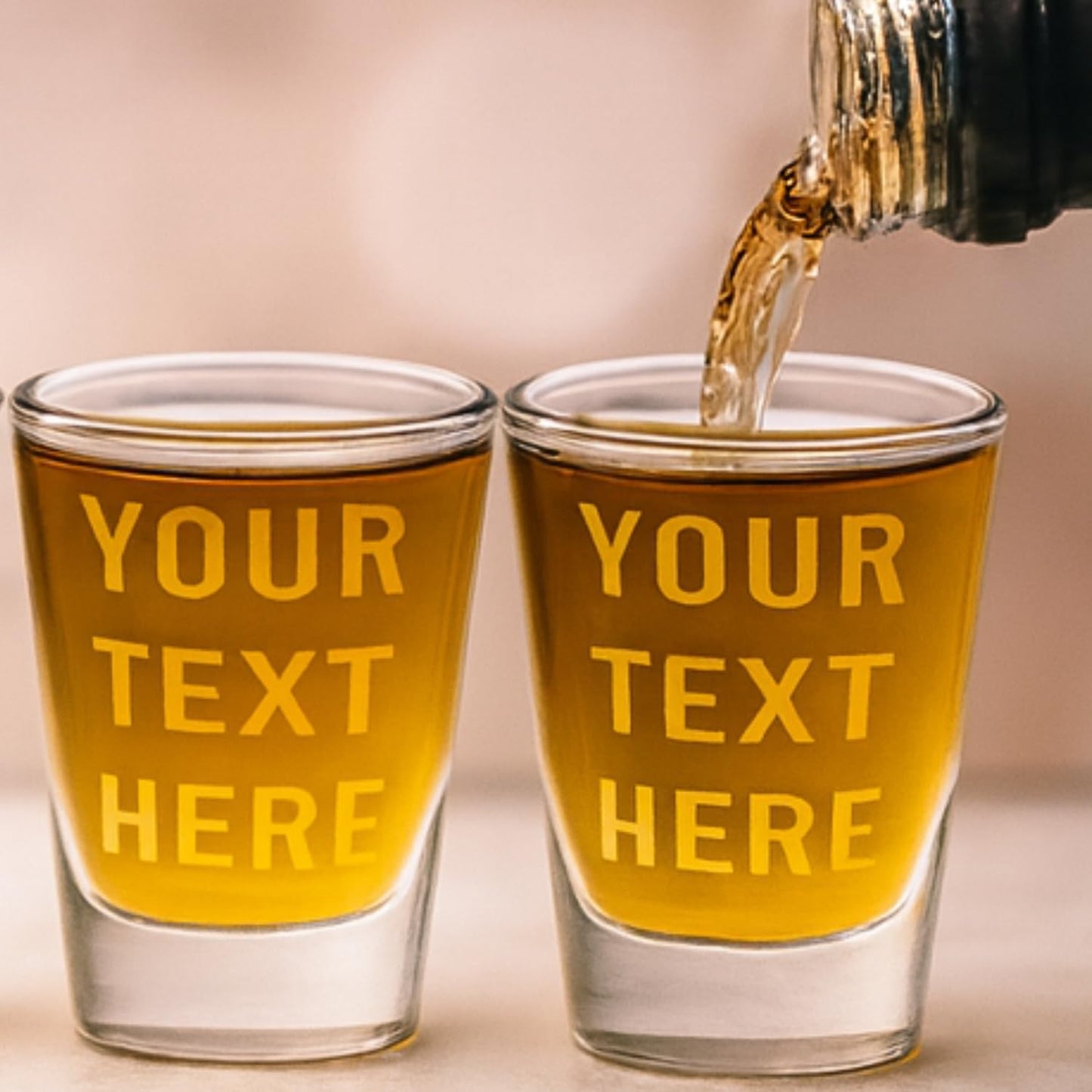 Gifts Inscribed Personalized Shot Glasses Set of 2 – Custom Text Drinking Glasses – Engraved Shot Glass Gift for Men, Wedding, Anniversary, Birthday, Engagement