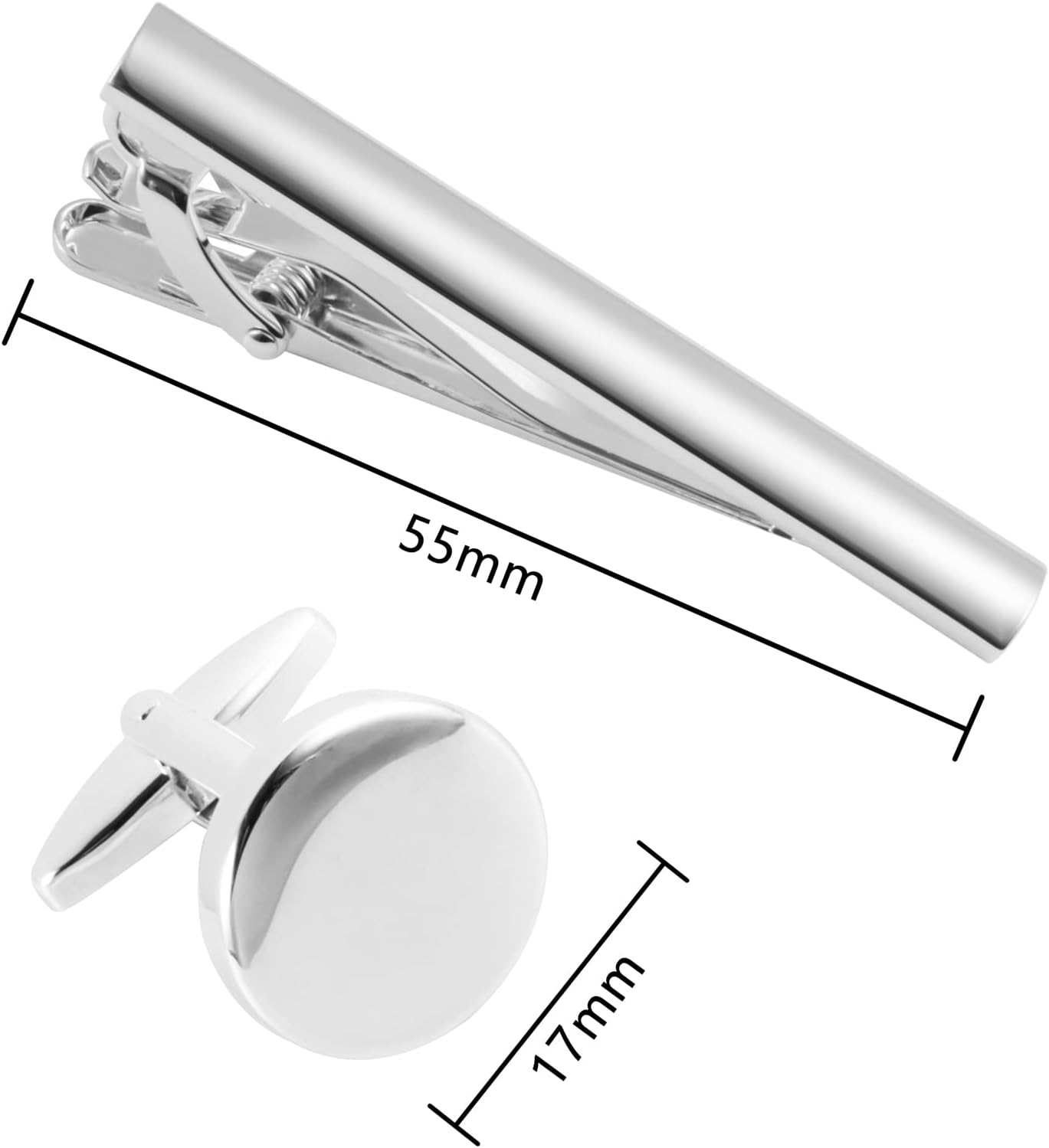 GWD Cufflinks and Tie Clip Set for Men Personalized Cuff Links Business Wedding Father's Day Gift