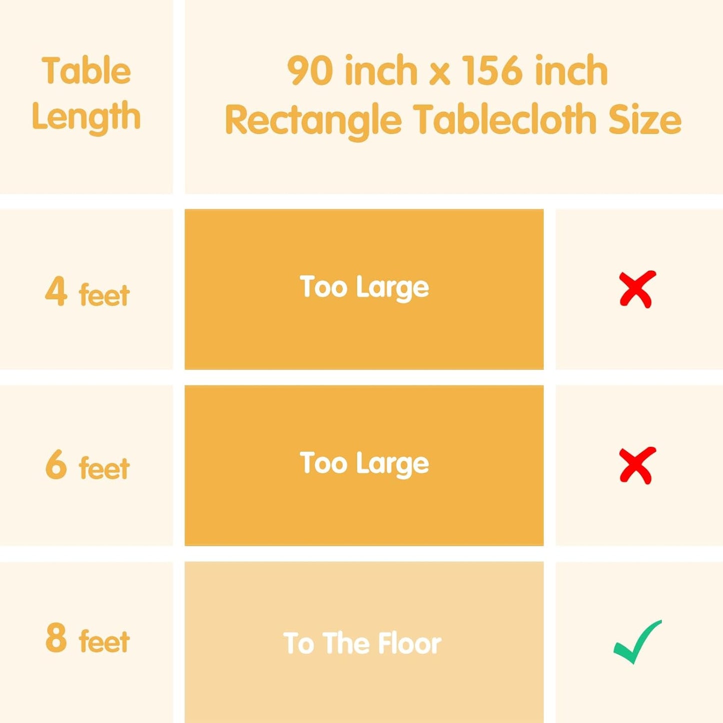 BRILLMAX 6 Pack Ivory Tablecloths for 8 Foot Rectangle Tables 90 x 156 Inch - 8ft Rectangular Bulk Linen Polyester Fabric Washable Cloth Cover for Wedding Reception Banquet Birthday Party