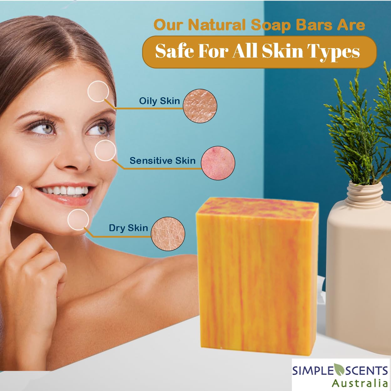 Peach Scented Natural Soap Bars (12 Bars), 3.5oz Moisturizing French Triple Milled Soap Bars Enriched with Shea Butter - Pure Plant Oil Bath & Body Bars