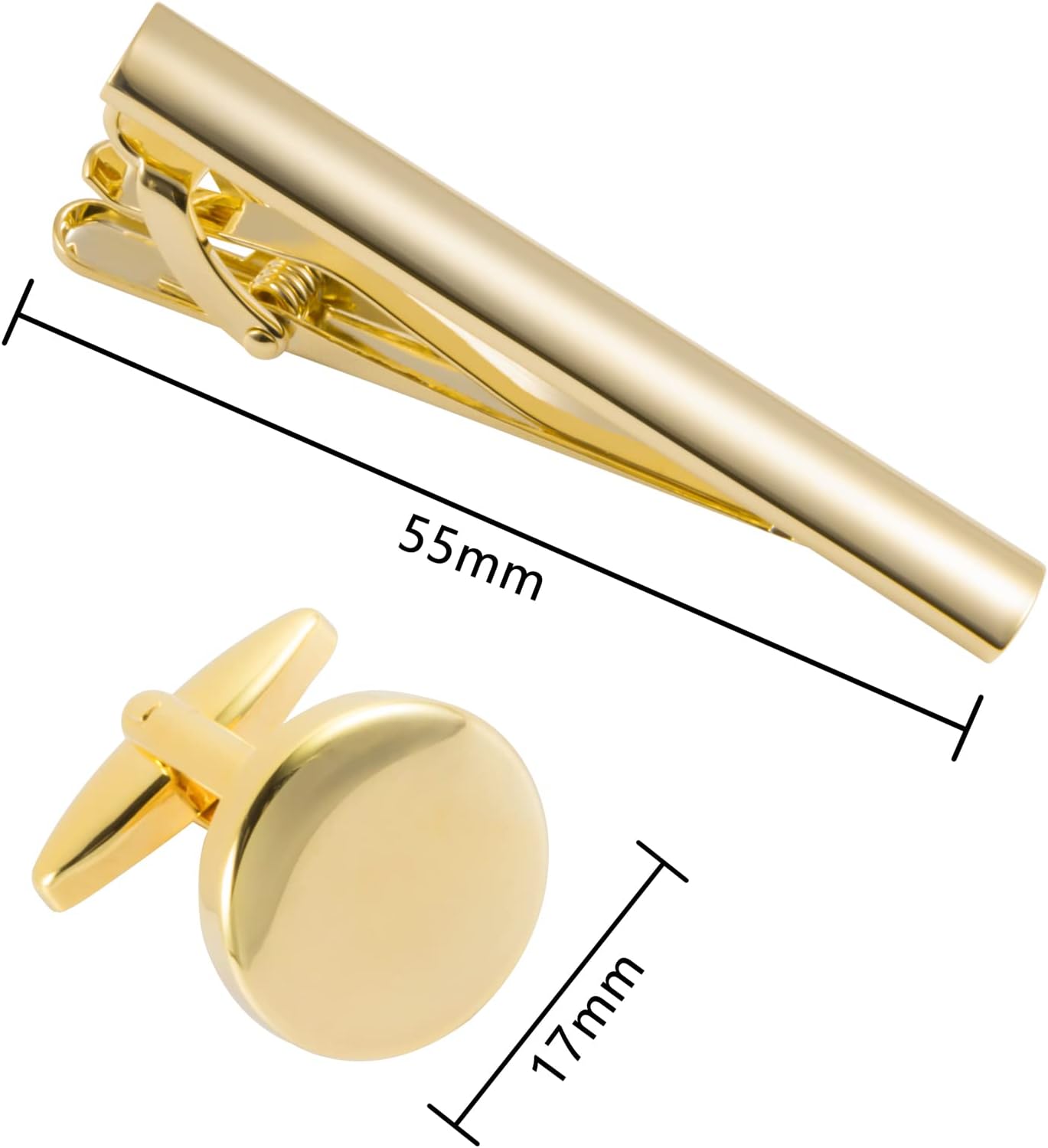 GWD Cufflinks and Tie Clip Set for Men Personalized Cuff Links Business Wedding Father's Day Gift