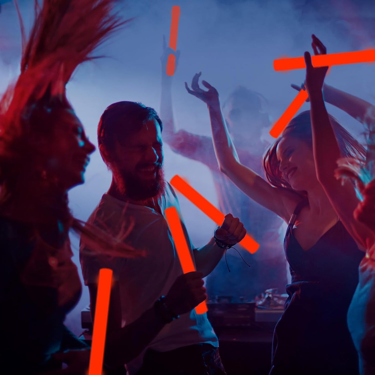 Glow Foam Wand, 36 Pcs Red Giant LED Light Up Sticks Flashing Glowing Baton Wands Party Supplies for Wedding, Raves,Concert,Birthday,Christmas, Halloween,Sporting Events