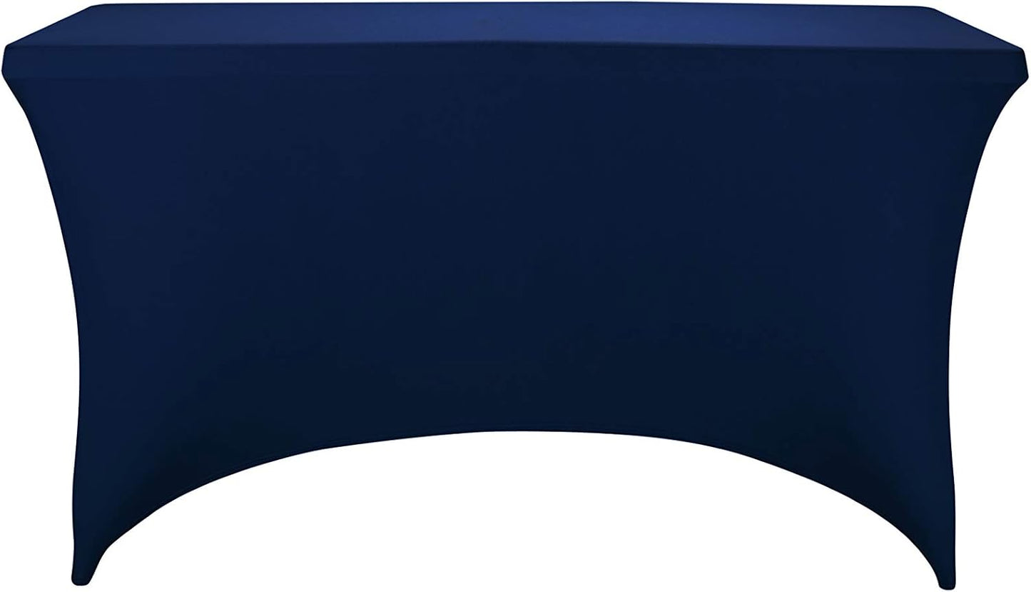LZY Spandex Fitted Stretch Table Cover for 4ft or 6ft or 8ft Folding Table, Rectangular Cocktail Tablecloth, Perfect for Party or Banquet