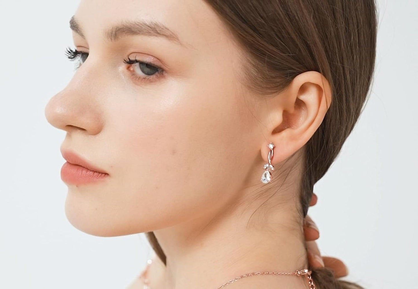 GZWHD Wedding Jewelry Sets for Bride Bridesmaid Women Cubic Zirconia Necklace Earrings Bracelet Set Gift for Mother Friend Wife Daughter Sister Party Prom Jewelry