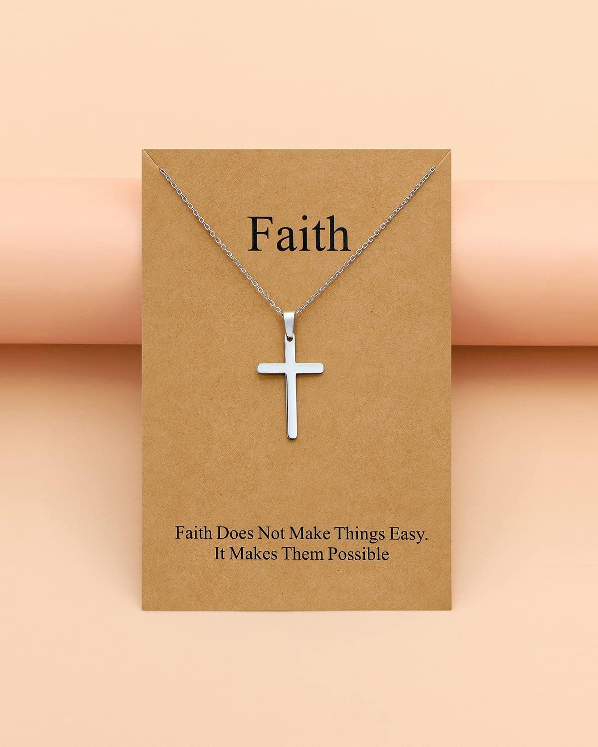 Lcherry Faith Cross Pendant Necklace for Women Religious Christian Jewelry Mother's Day Gifts for Women