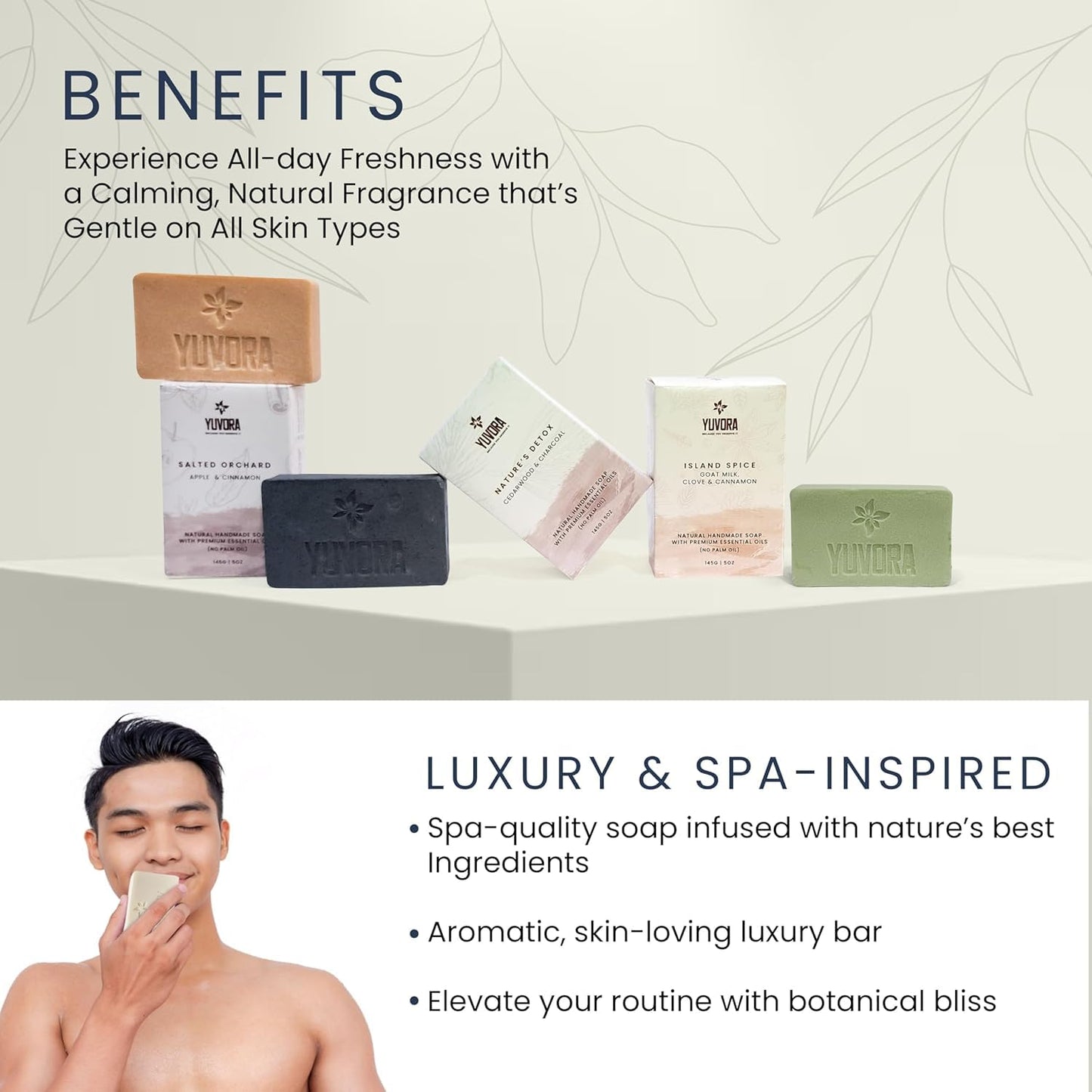 4 Pcs Men Natural Handmade Body Soaps 5 OZ Pack Set Rugged Essence Long lasting Luxurious Scents with Natural Ingredients Fragrance – Sulfate & Paraben Free, Vegan Soaps