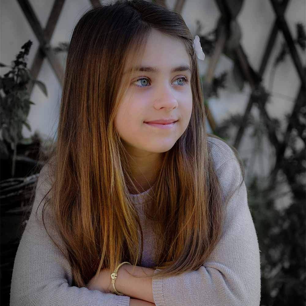 VQYSKO Gold Bracelets for Girls-A to Z Stainless Steel Heart Initial Girl Jewellery, Birthday Gifts for Girls