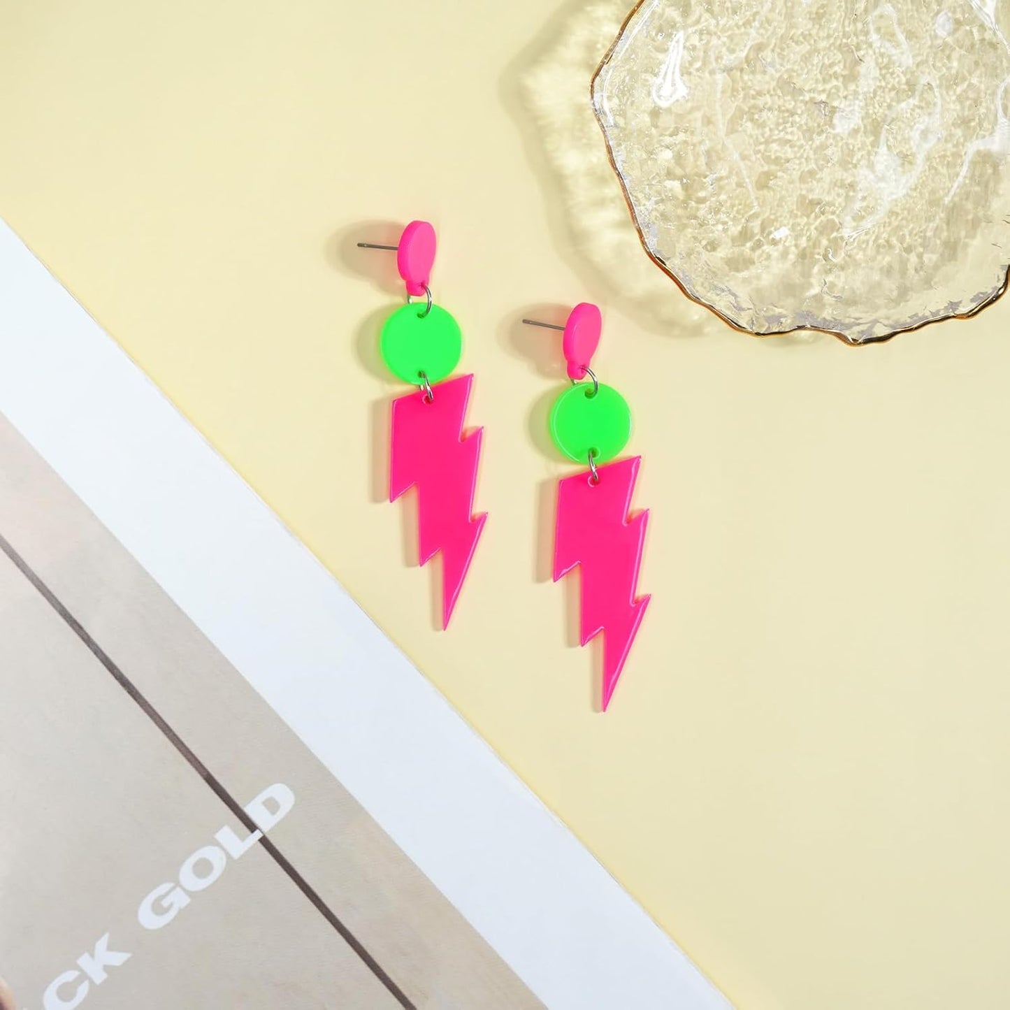 80s 90s Retro Cassette Tape Neon Earrings for Women Acrylic Radio Earring Set for 80s 90s Accessories Cosplay Party Jewelry Gifts