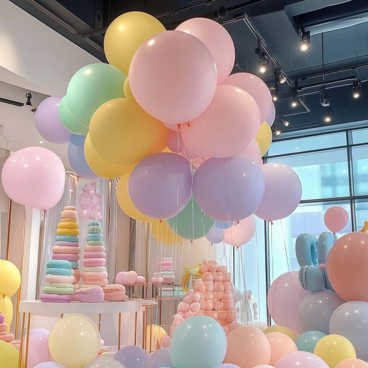 50 Pack Pastel Balloons 24 inch Multicolor Macaron Balloon for Valentine's Day Girls Birthday Baby Shower Easter Party Decoration