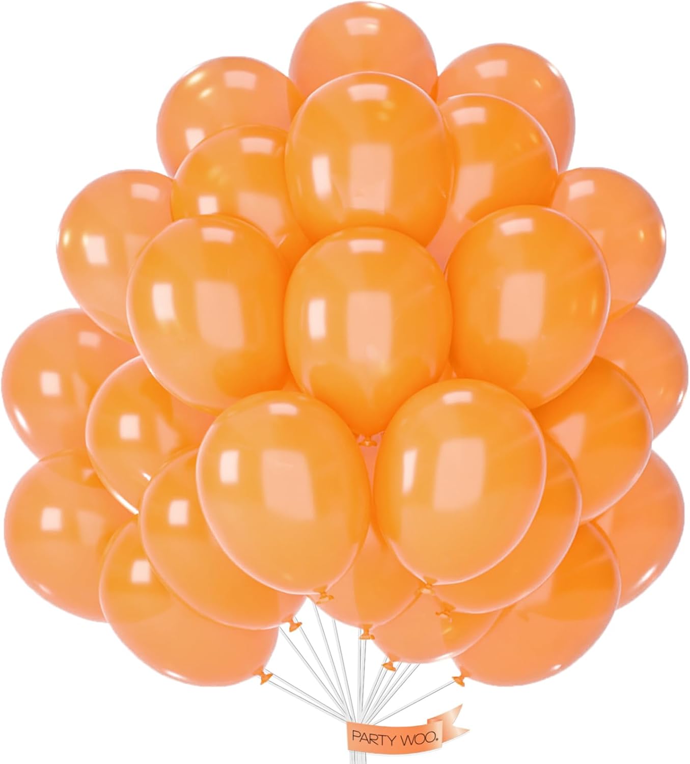 PartyWoo Orange Balloons 50 pcs 12 Inch Pearl Orange Fall Pumpkin Latex Balloons for Graduation Thanksgiving Halloween Little Cutie Baby Shower Birthday Party Decorations Orange-Z28