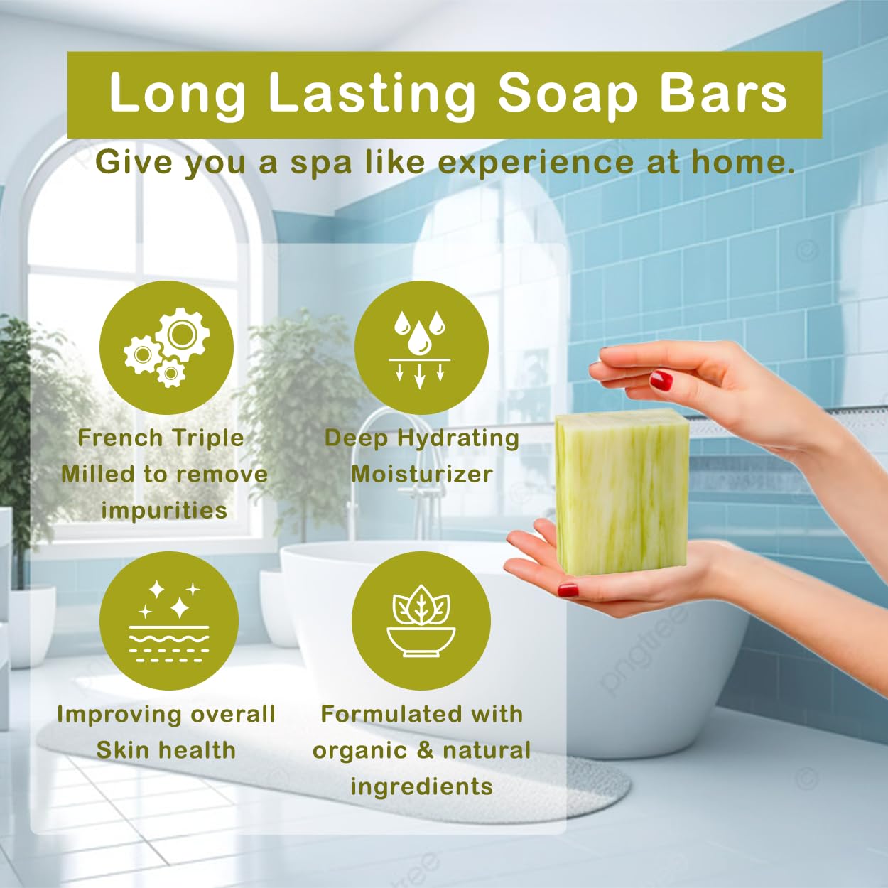 Simple Scents Australia Lemongrass Scented Natural Soap Bars (12 Bars), 3.5oz Moisturizing French Triple Milled Bar Soap Enriched with Shea Butter