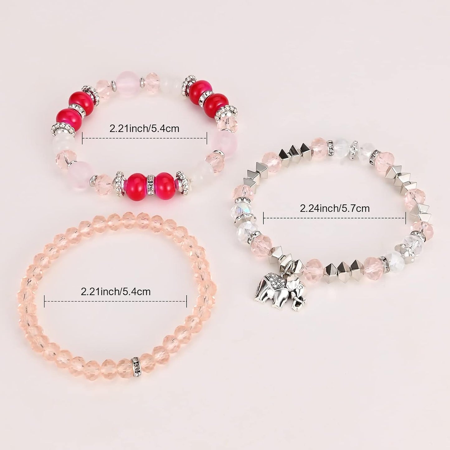 Bohemian Bracelet Sets for Women - 6 Sets Stackable Stretch Bracelets Multi-color Boho Jewelry for Women Hippie Bracelets Dainty Jewelry