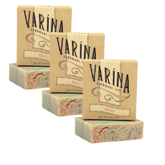Natural Angel Bar Soap - Gentle Cleansing for Sensitive Skin, Floral - 3 Pack