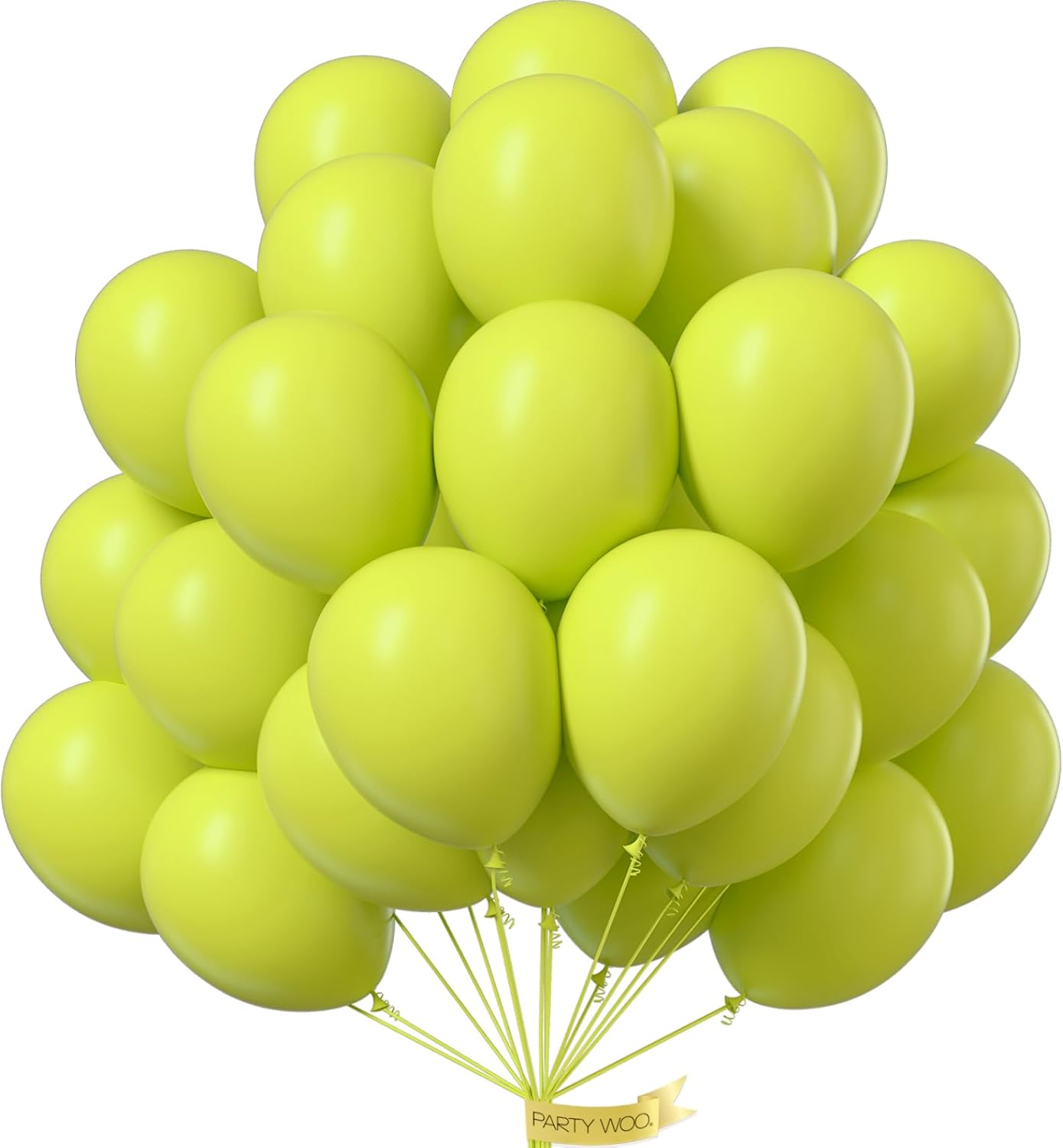 PartyWoo Lime Green Balloons 50 pcs 12 Inch Balloons for Graduation Halloween Safari Jungle Dinosaur Baby Shower Birthday Summer Party Decorations Green-Y8