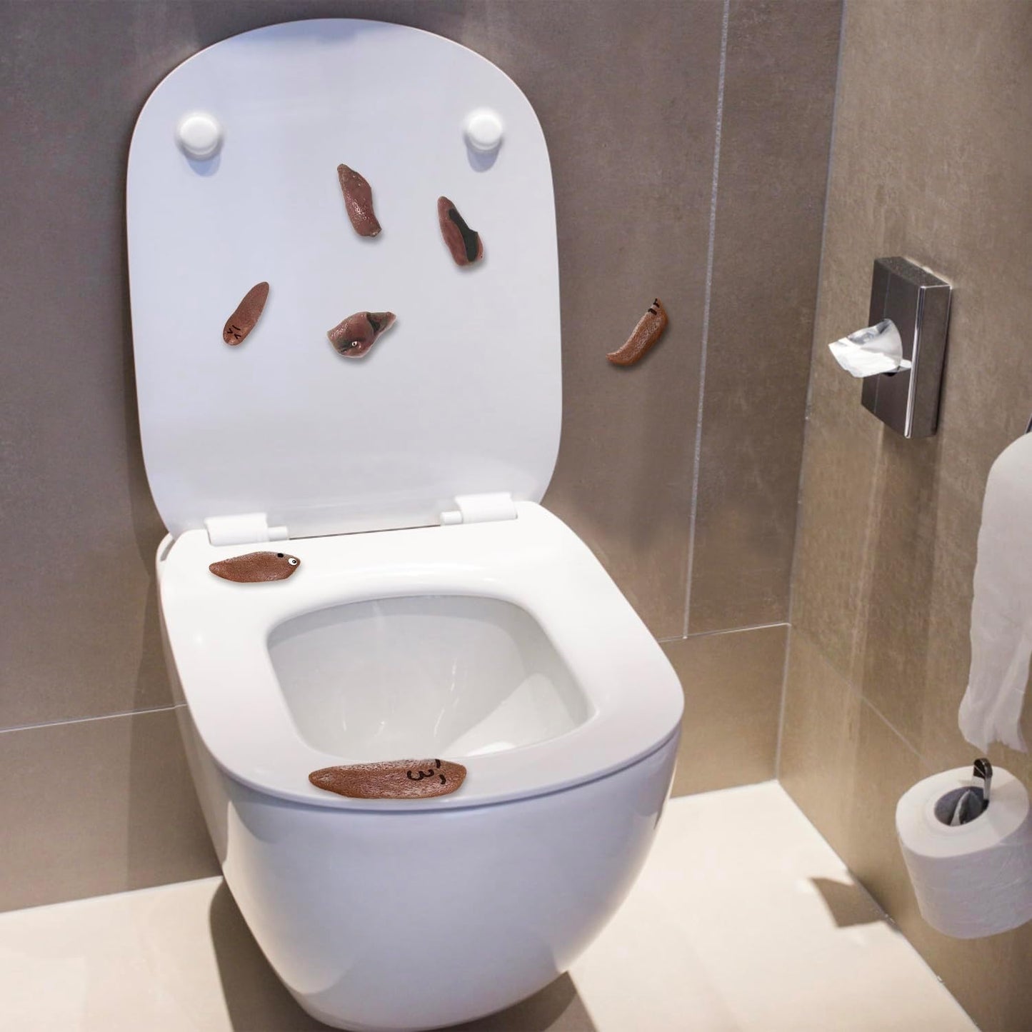 Poop Slingshot 12pcs Fake Poop Toys for Kids Stocking Stuffers, Funny Gag Gifts Bulk Party Favors Game Prizes, Sticky Poo Emotion Fidget Toys for Kids Age 3-5-7 4-8-12 Year Old Boys Girls Teens Adults