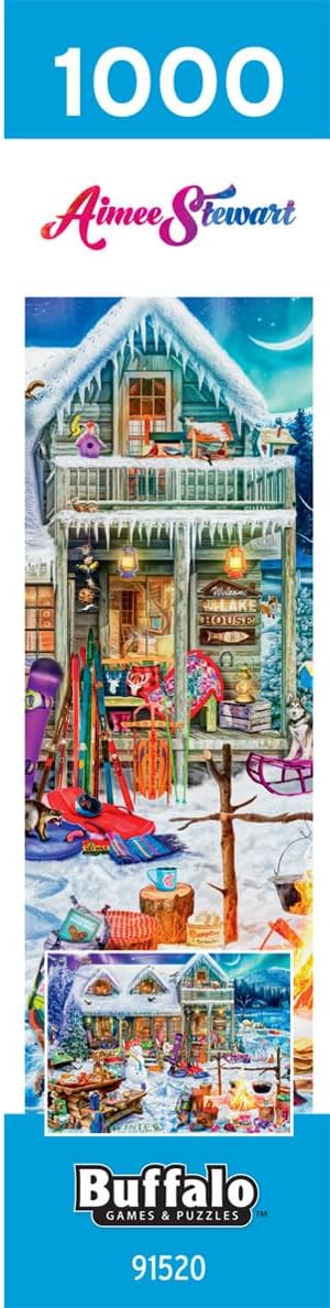 Buffalo Games - Aimee Stewart - Winterland Fun - 1000 Piece Holiday Jigsaw Puzzle Christmas Puzzles for Adults – Precision-Cut Pieces, Beautiful Artwork, and Hours of Relaxing Fun