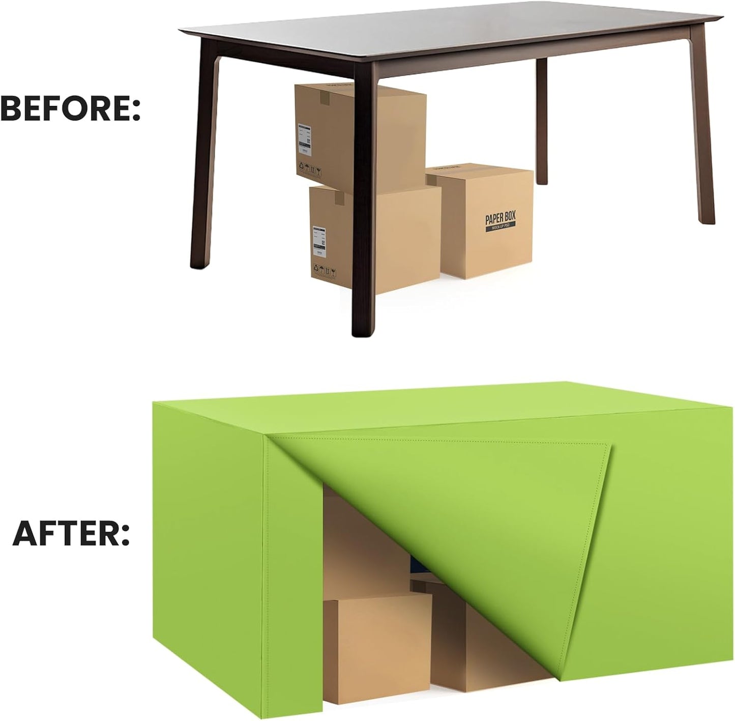 2 Pack Fitted Tablecloth for 4 Foot Rectangle 48 x 24 Inch Apple Green Table Covers Water Resistant Polyester Cloth for Folding, Parties,Display, Trade Show (Apple Green)