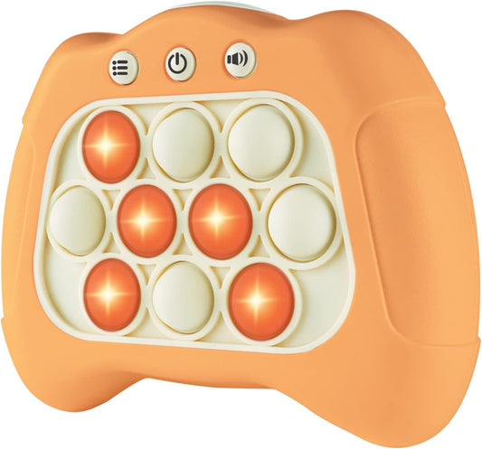 Pop The Target! Handheld Speed Push Game Machine: A Fun Multiplayer Game for Family. Sensory Fidget Toy Christmas Toys Gifts for 6 7 8 9 10 11 12 Years Old Kids Road Trip Car Games Orange
