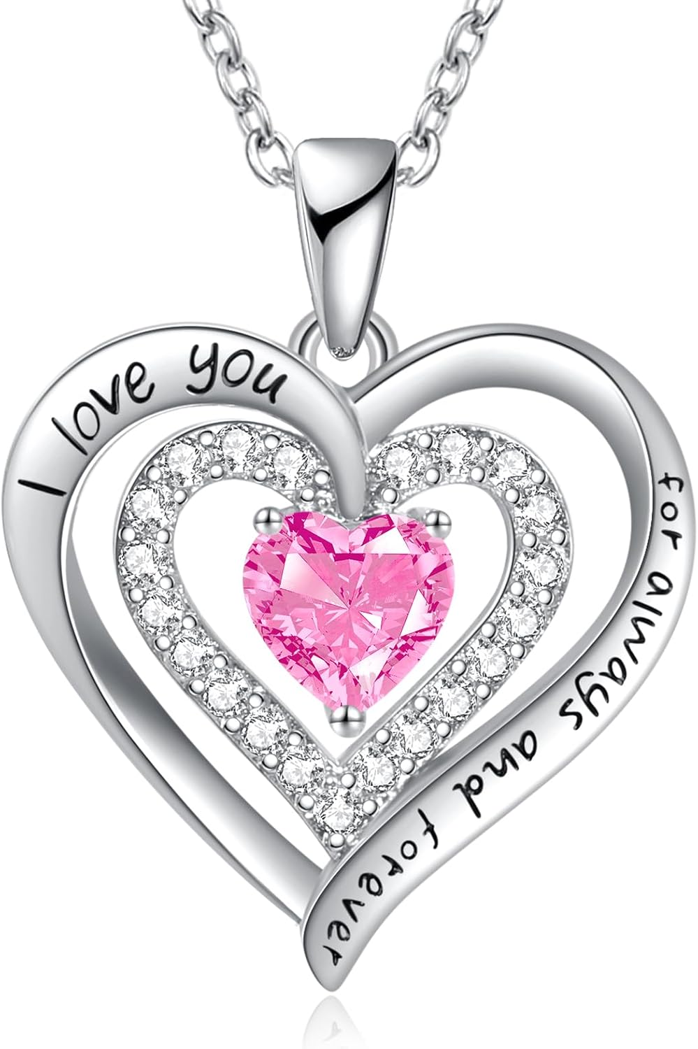 REDBEE Necklaces for Women Birthstone Heart Necklace Jewelry for Wife Girlfriend Woman Necklace