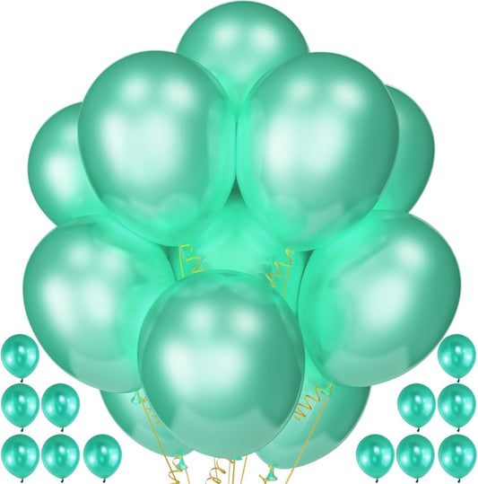 120 Pack Pearl Green Balloons, Bright 12 inch Royal Green Latex Party Balloons for Birthday Wedding Baby Shower Halloween.