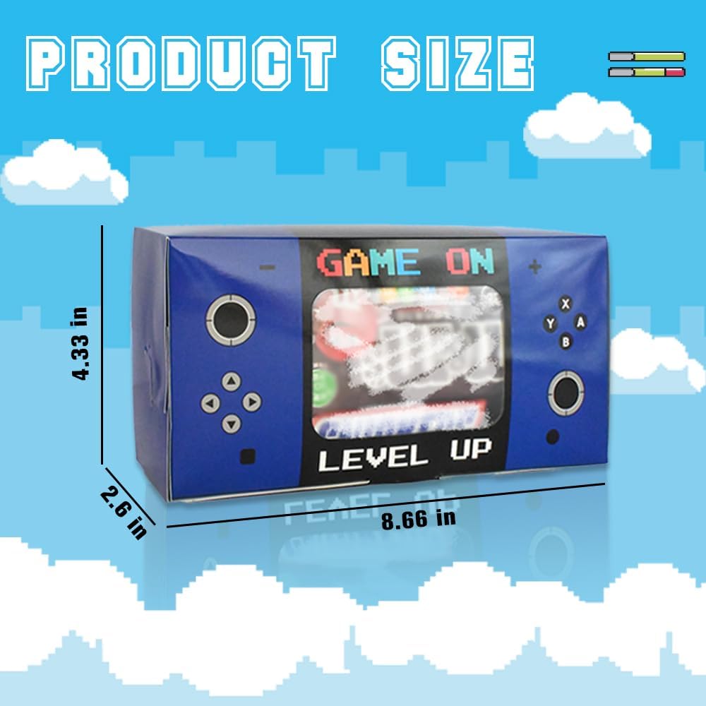 Shescrzionu Video Game Party Favors Boxes 12 PCS-Perfect Party Favor Boxes with Window,Game On Birthday Decorations Video Game Birthday Decorations,Game Bags,Video Game Gifts Aa06