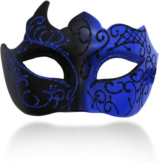 Masquerade Mask for Men Couple Venetian Mask for Halloween Mardi Gras Costume Party Prom Ball