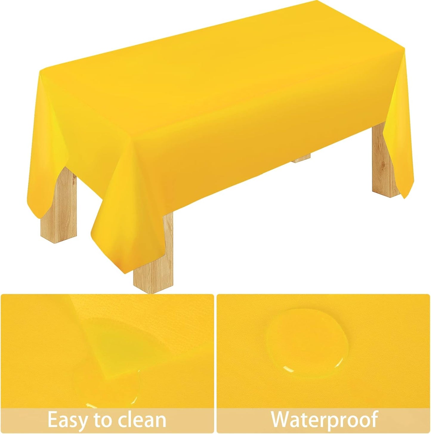 TWOWYHI 229PCS Yellow Party Supplies Set Paper Disposable Plates Cups Plastic Spoons Forks Knives Yellow Napkins for 30 Guests Disposable Party Dinnerware Sets for Wedding Birthday Parties