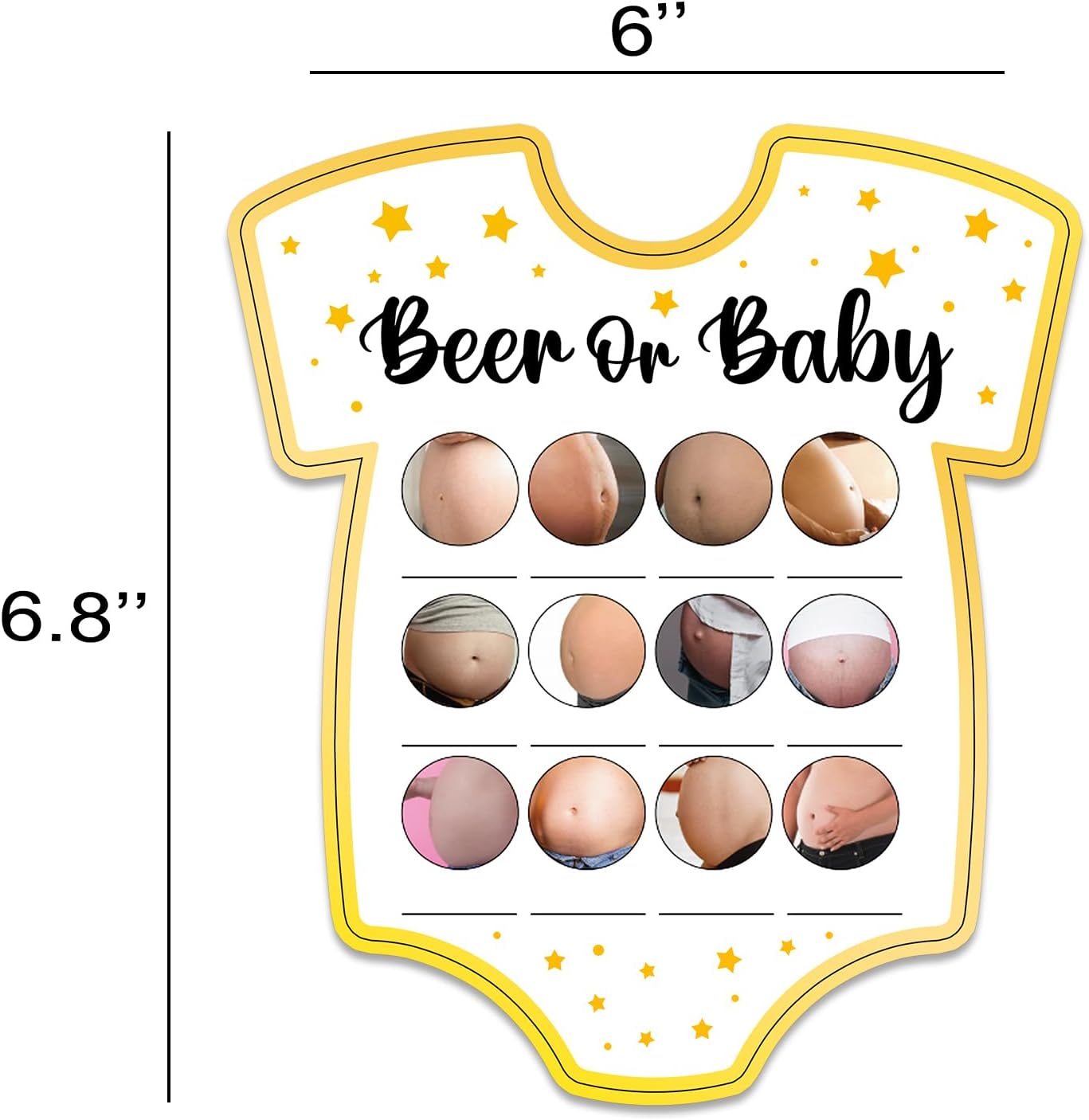 Baby Shower Games, Beer or Baby Game Cards, Fun Baby Shower Party Games Supplies & Activities, Gender Reveal Games For Guests, Baby Shower Ideas, Set of 30 Cards