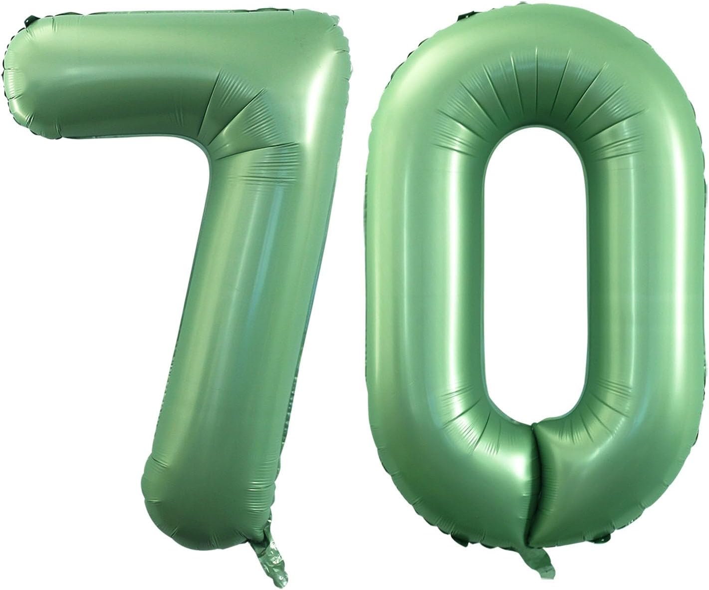 GOER Number 70 Balloons for 70th Birthday Party Decorations,42 Inch Jumbo Foil Helium Balloons for 70th Anniversary (Sage Green)