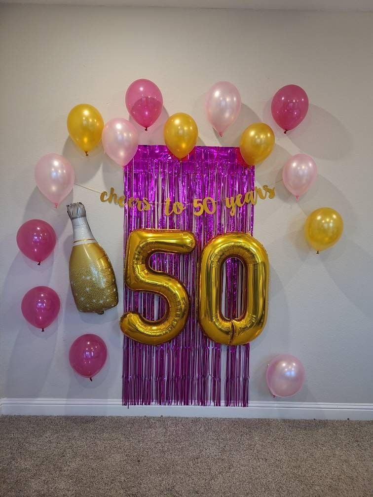 Gold Number 5 Balloon 40 Inch, 5th Birthday Party Decorations for Children, Giant 5 Foil Balloon for Party Supplies