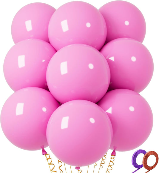 32Pcs Pink Big Balloons 18 Inch, Round Large Latex Party Balloons for Birthday Wedding Decorations. (pink)