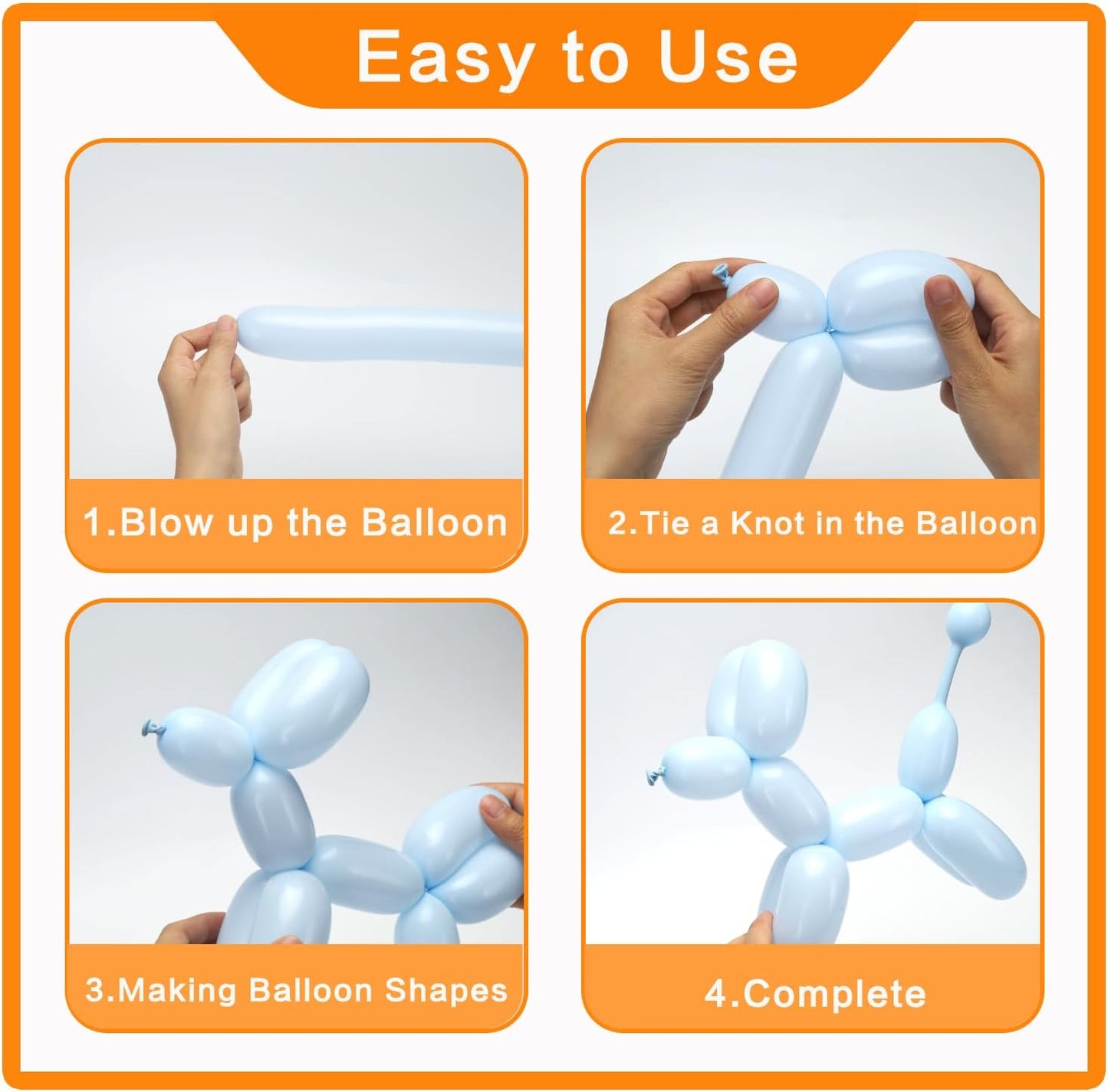 100Pcs 260 Balloons Pastel Color Long Balloons for Balloon Garland Thickening Skinny Latex Twisting Animals Modeling Magic Balloon for Weddings Birthdays Clowns Christmas Party Decorations