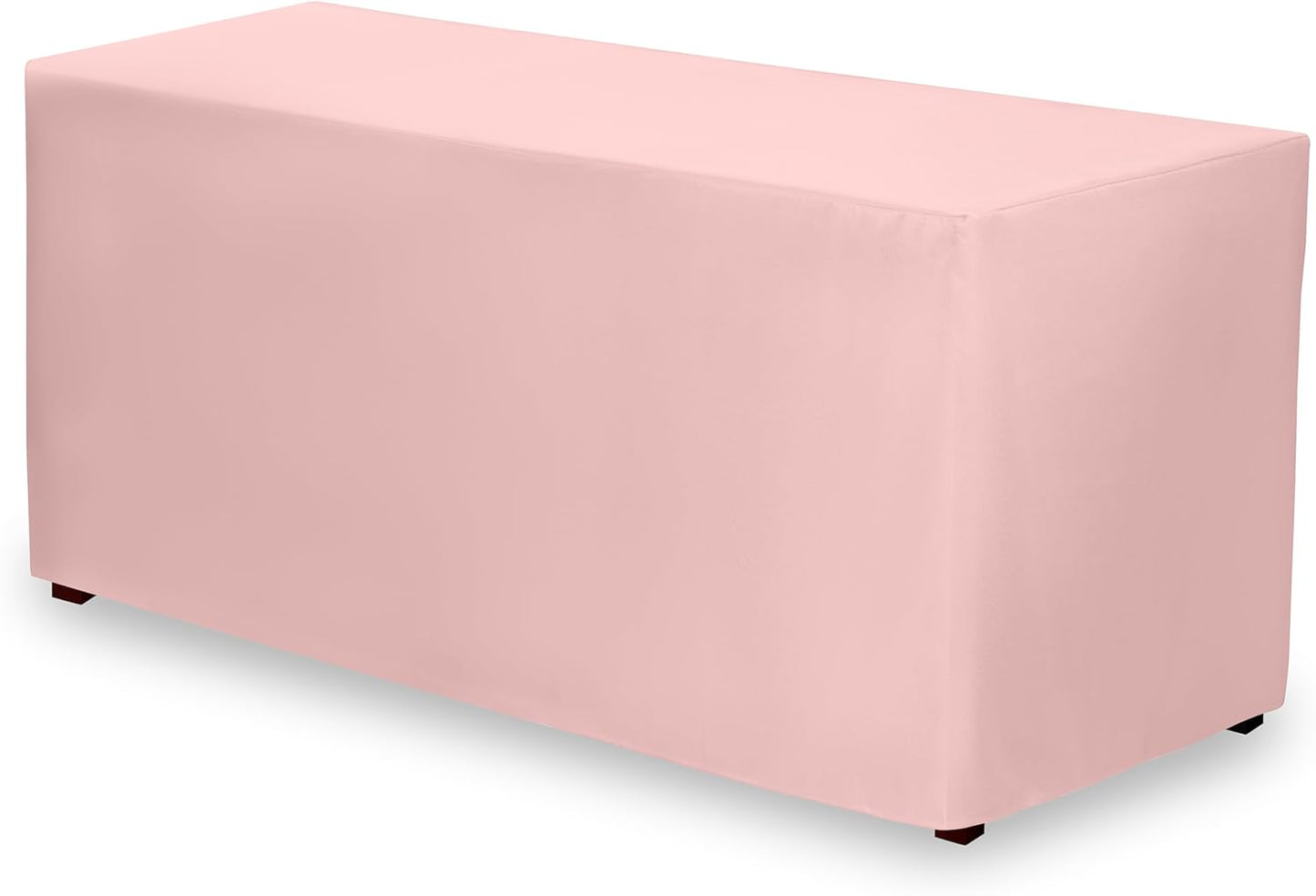 Gee Di Moda Fitted Tablecloth - 72 x 30 Inch Pink Fitted Table Cloth for 6 Foot Rectangle - Heavy Duty Washable Fabric - for 6 Ft Buffet Table Holiday Party Dinner Wedding & Trade Show