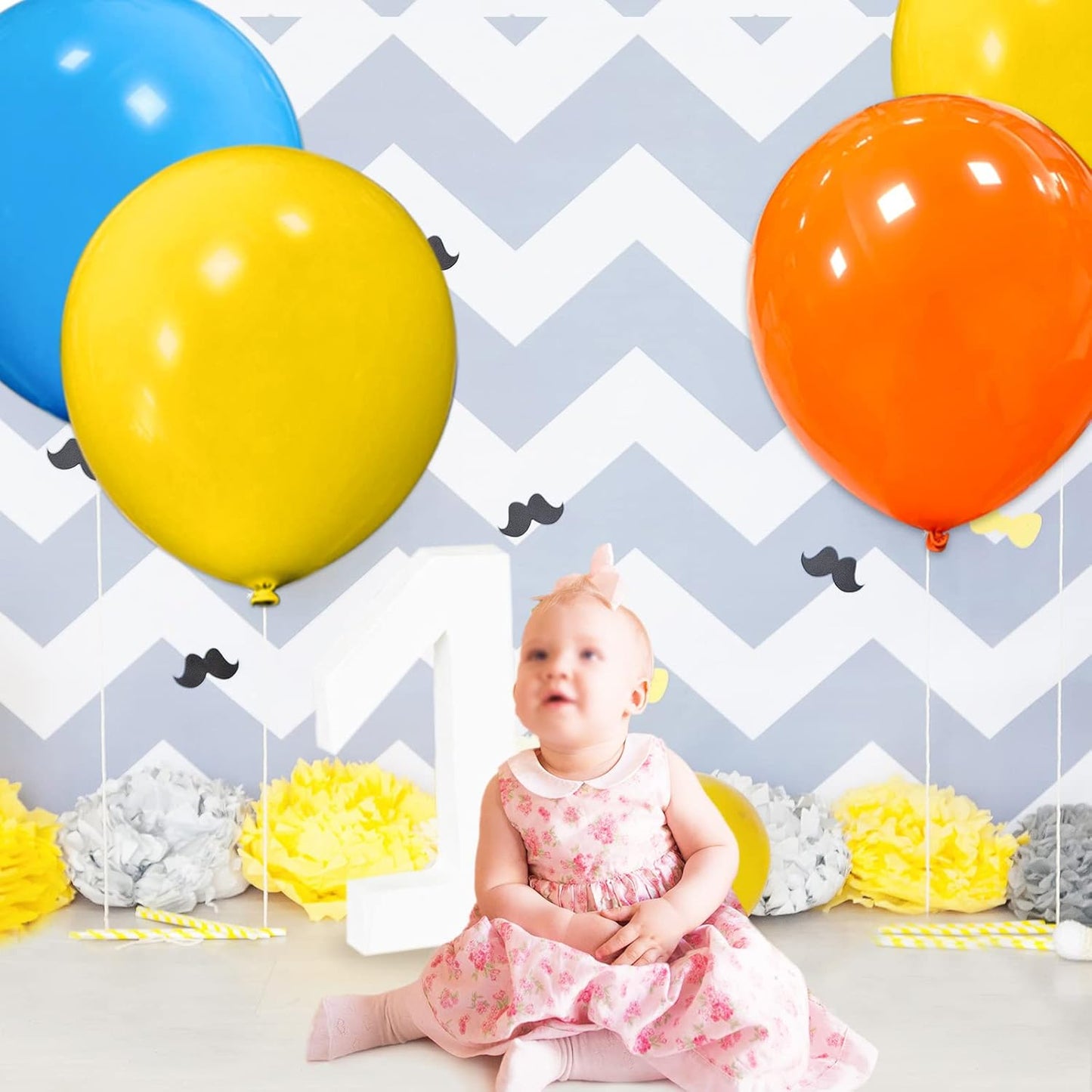 32Pcs Yellow Big Balloons 18 Inch, Round Large Latex Party Balloons for Birthday Wedding Decorations. (yellow)