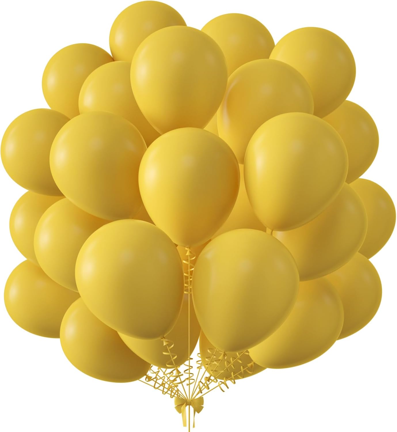 KALOR 12 Inch Lemon Yellow Balloons, 50 Pcs Latex Helium Balloons for Kid's Birthday Party, Baby Shower, Wedding, Graduate Party Decorations