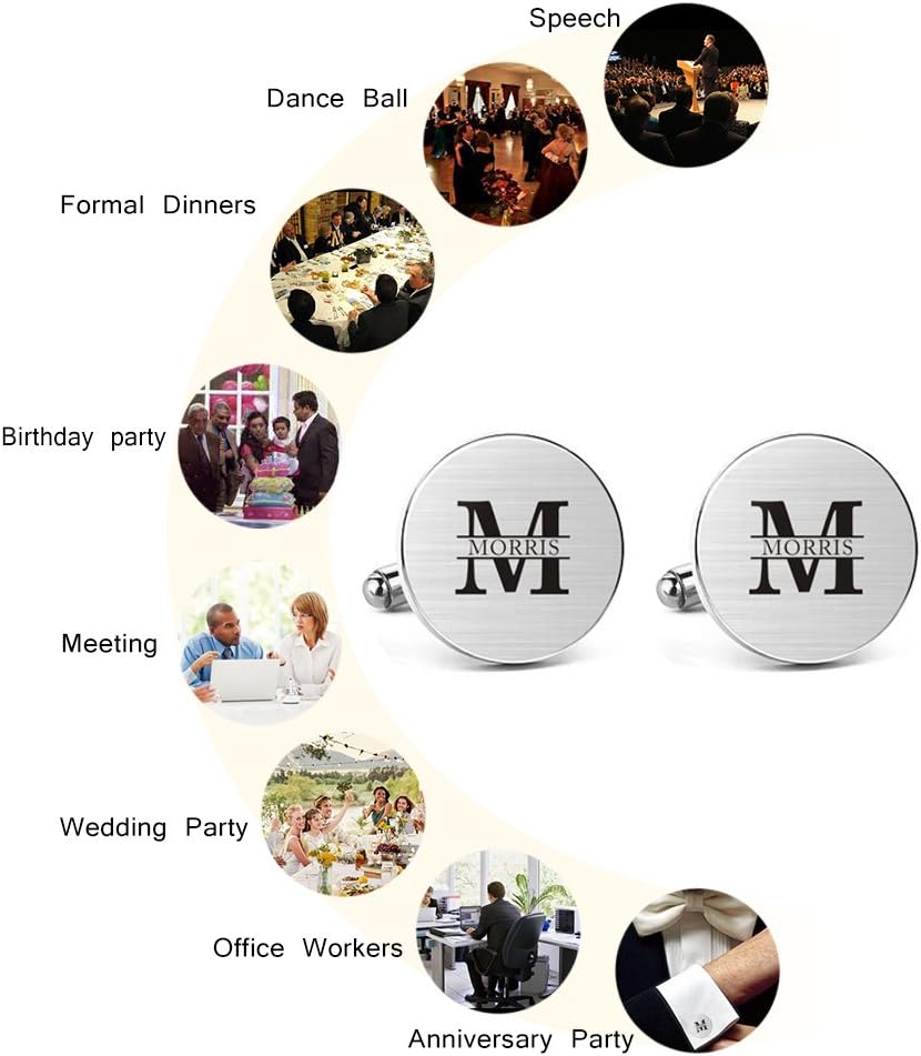 MUEEU Father of the Bride Cufflink Engraved I Will Always Be Your Little Girl Dad Father Tie Bar