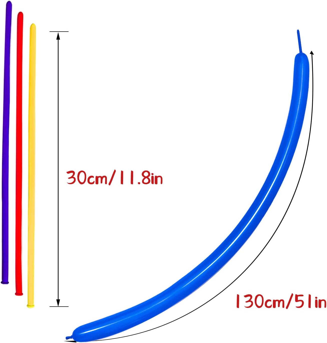 Blue 260 long Balloons 100 Pack Dark Blue Modeling Long Magic Balloons Thickening Latex Twisting DIY Animal Balloon for Birthday Wedding Christmas Festival Party Decoration (Dark Blue Long Balloons)