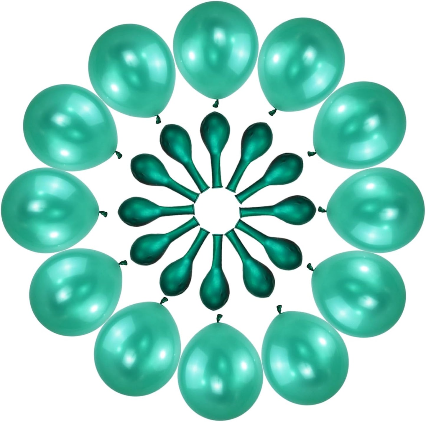 120 Pack Pearl Green Balloons, Bright 12 inch Royal Green Latex Party Balloons for Birthday Wedding Baby Shower Halloween.