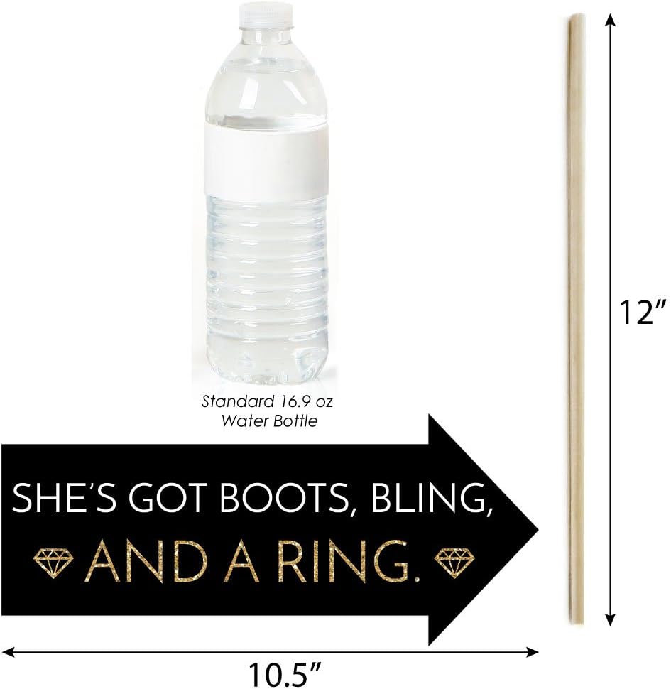 Big Dot of Happiness Funny Nash Bash - Nashville Bachelorette Party Photo Booth Props Kit - 10 Piece