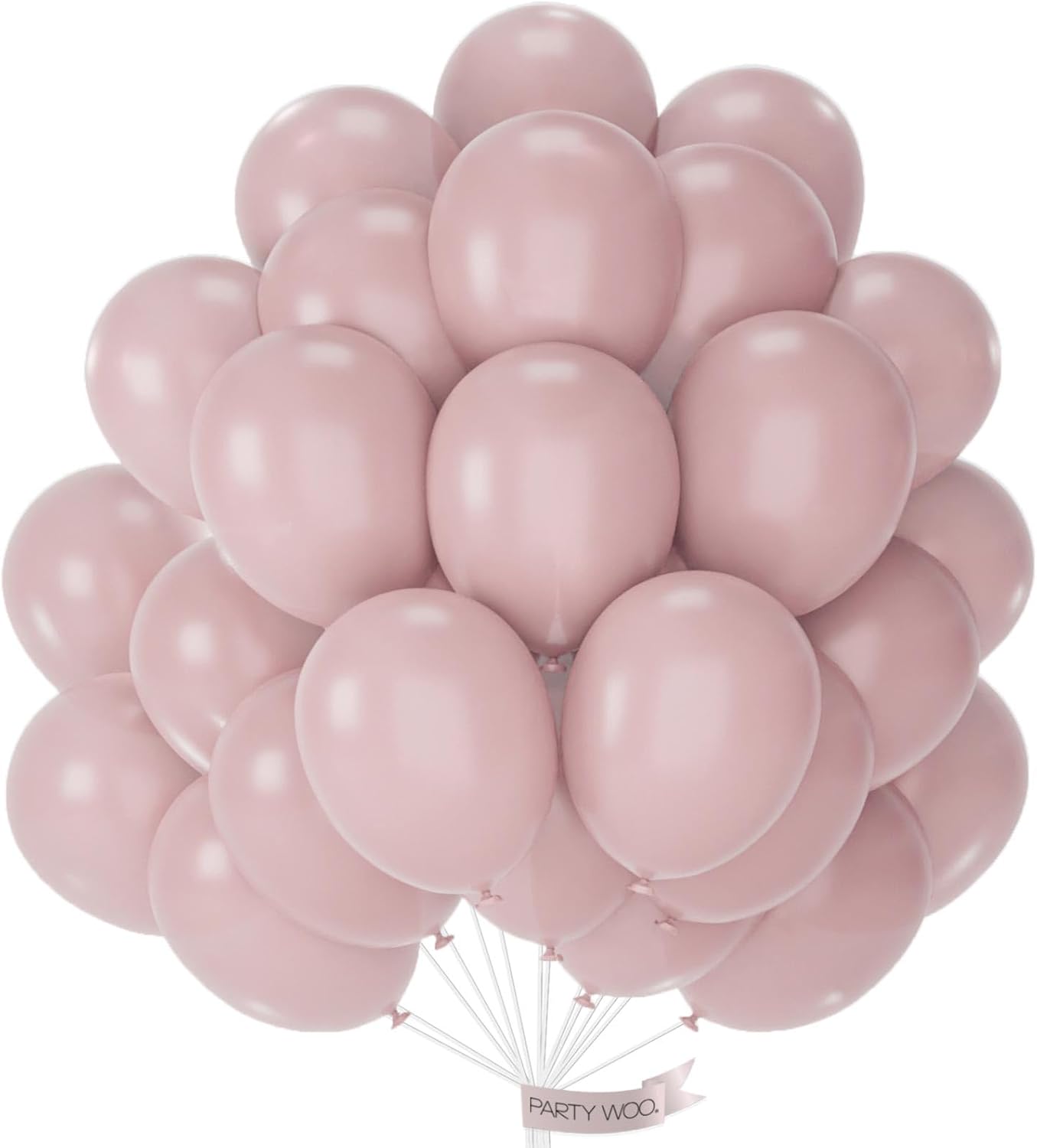 PartyWoo Dusty Pink Balloons 50 pcs 12 Inch Blush Pink Balloons for Graduation Baby Shower Gender Reveal Bachelorette Graduation Wedding Anniversaries Birthday Party Decorations Pink-F54