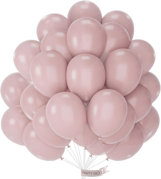 PartyWoo Dusty Pink Balloons 50 pcs 12 Inch Blush Pink Balloons for Graduation Baby Shower Gender Reveal Bachelorette Graduation Wedding Anniversaries Birthday Party Decorations Pink-F54
