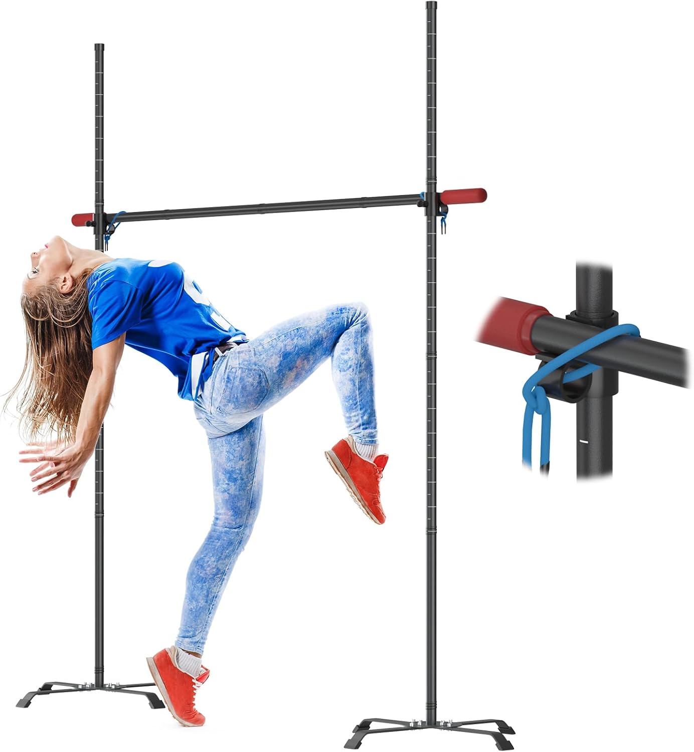 Limbo Game for Adults, Metal Limbo Stick Set Simple Setup Anti-Drop Limbo Pole for Outdoor Backyard Luau Carnival Party