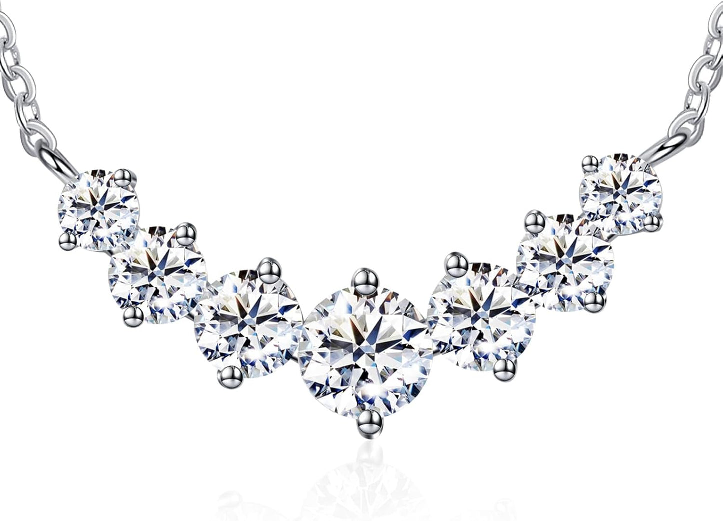 Moissanite Pendant Necklaces for Women 0.5Ct-7.6Ct Jewelry for Wife Her Mom Daughter Girlfriend Birthday Wedding Anniversay Engagements Gifts for Wife Christmas Valentine Mothers Day