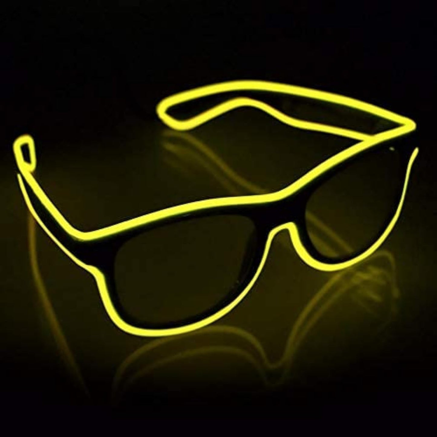 YouRfocus Wireless LED Light Up Glasses Glow in the Dark Neon Rave Glasses for Rave Party, EDM, Halloween, Christmas (Yellow)