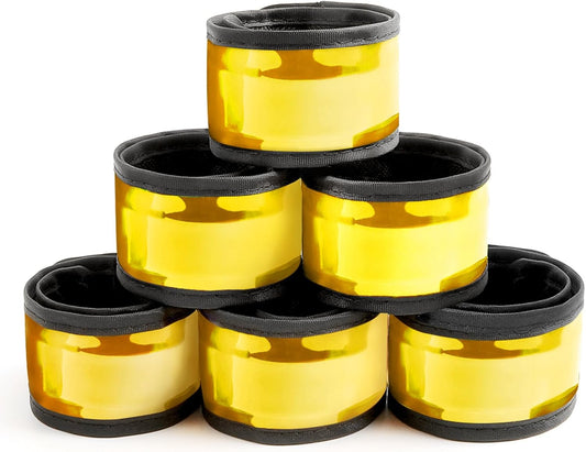 esonstyle Pack of 6 LED Light Up Band Slap Bracelets Night Safety Wrist Band for Cycling Walking Running Concert Camping Outdoor Sports