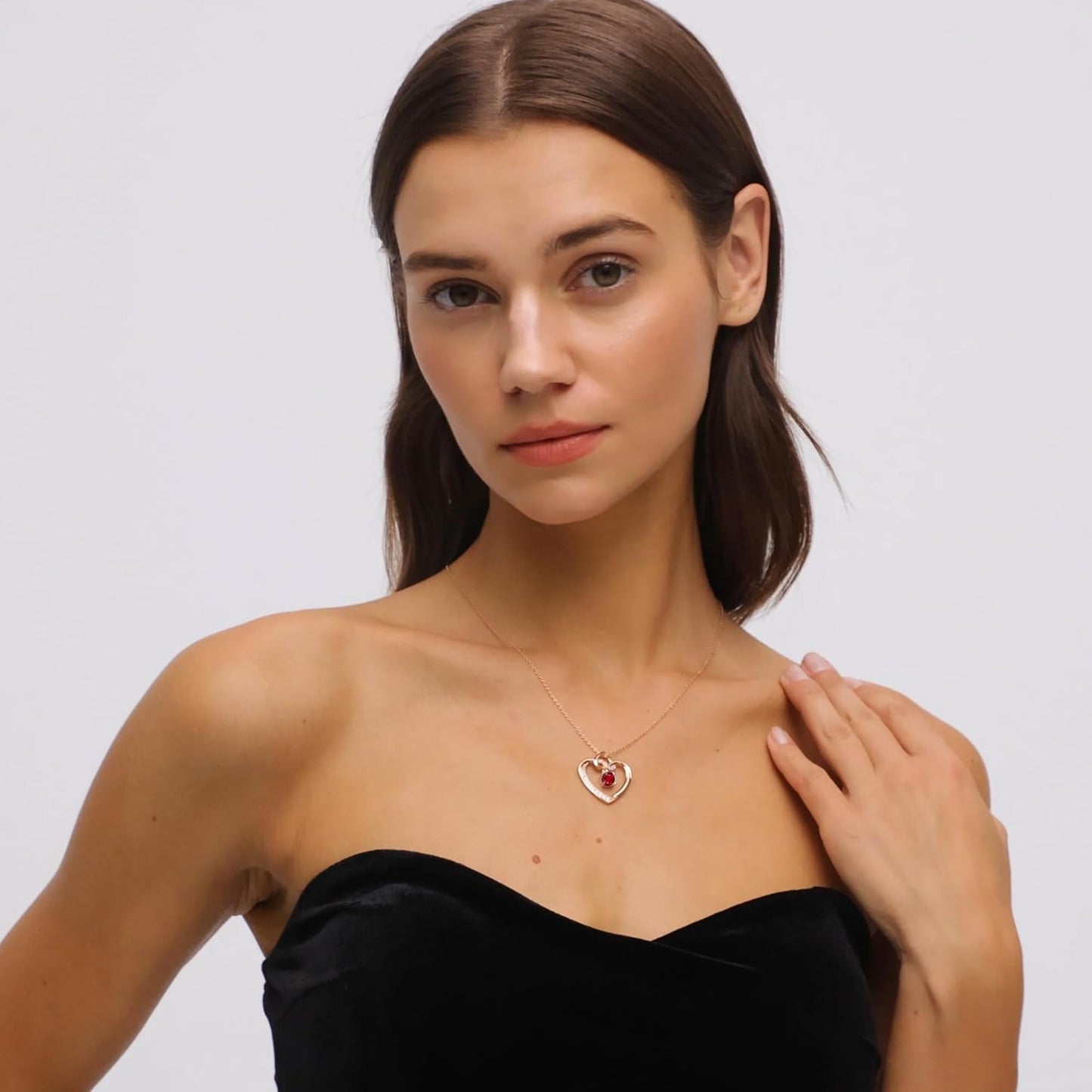 Heart Birthstone Necklaces Gifts for Women Wife, Jewelry for Women Wedding Anniversary Birthday Gifts for Wife Girlfriend Mom Christmas Valentines Gifts S925 Sterling Silver