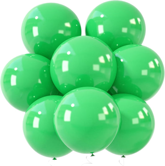 LovesTown 15PCS Party Balloons 18inch, Matte Green Latex Balloons Garland Arch Matt Balloons for Birthday Jungle Family Reunion Engagement Graduation Anniversary Party St. Patrick's Day Decorations